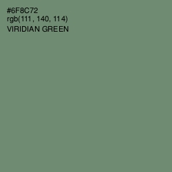 #6F8C72 - Viridian Green Color Image
